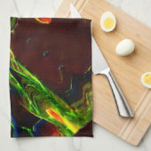 Groen in brand gedraaid theedoek (Quarter Fold)