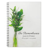 Groen in de vaas Viering van het leven begrafenis Notitieboek (Voorkant)