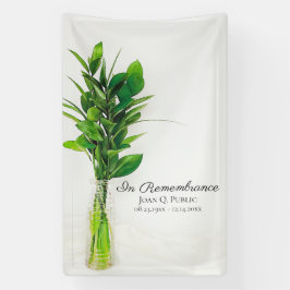 Groen in de vaas Viering van het leven begrafenis Spandoek