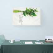 Groen in de vaas Viering van het leven begrafenis Spandoek (Beurs)