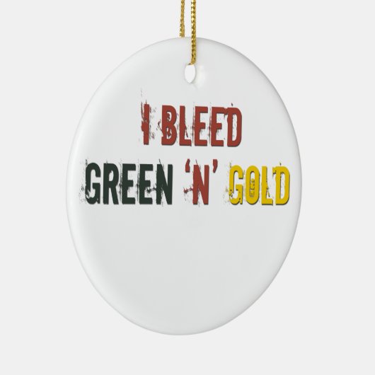 groen in goud afgeblazen keramisch ornament (Rechts)