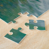 Groen in het blauw legpuzzel (Zijkant)