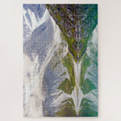 Groen in het blauw legpuzzel (Verticaal)