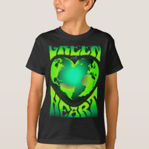 Groen in het hart Eco milieuvriendelijk Retro T-shirt
