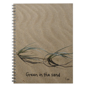 groen in het zand notitieboek
