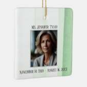 Groen in liefdevolle herinnering begrafenismonumen keramisch ornament (Rechts)