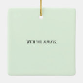 Groen in liefdevolle herinnering begrafenismonumen keramisch ornament (Achterkant)