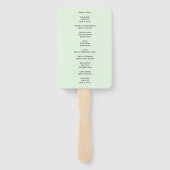 Groen in liefdevolle herinnering Elegant begrafeni Handwaaier (Achterkant)