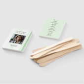 Groen in liefdevolle herinnering Elegant begrafeni Handwaaier (Niet-gemonteerd)