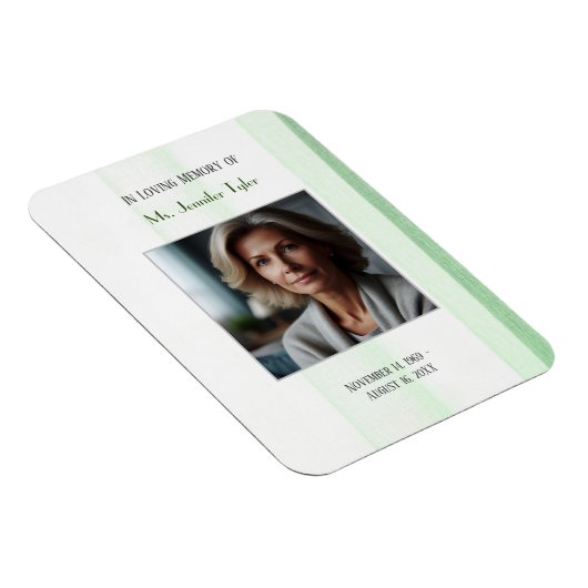 Groen in liefdevolle herinnering Elegant begrafeni Magneet (Rechterzijde)
