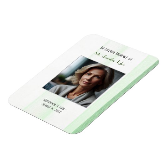 Groen in liefdevolle herinnering Elegant begrafeni Magneet (Linkerzijde)
