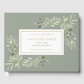 Groen In Liefdevolle Herinnering Herdenkingsdienst Gastenboek (Voorkant)