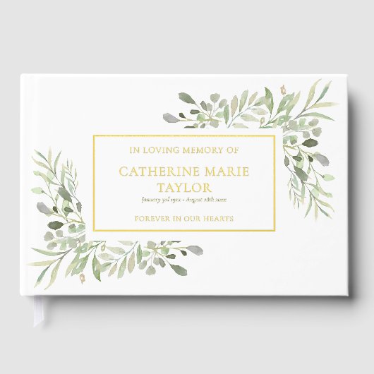 Groen In Liefdevolle Herinnering Herdenkingsrouw Gastenboek (Voorkant)