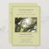 Groen in liefdevolle herinnering Trees Memorial be Kaart (Voorkant / Achterkant)