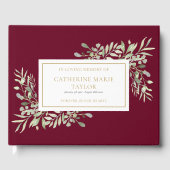 Groen In Loving Memory Memorial Funeral  Gastenboek (Voorkant)