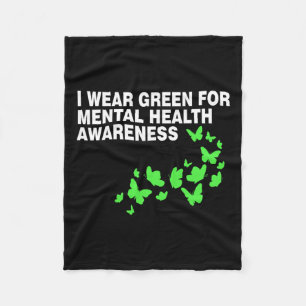 Groen In Mei Geestelijke Gezondheid Bewustzijn Maa Fleece Deken