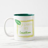 Groen in... tweekleurige koffiemok (Links)