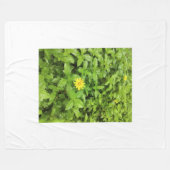 Groen in Zonnebloem Fleece Dekens (Voorkant (Horizontaal))