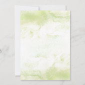 groen ingelijst Waterverf splash bruiloft Kaart (Achterkant)