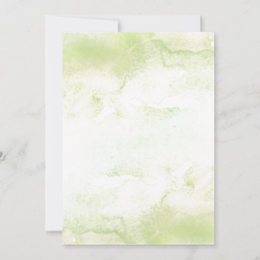groen ingelijst Waterverf splash bruiloft Kaart (Achterkant)