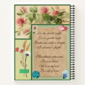 Groen ingelijste lente landschap schattig bloemig  notitieboek (Achterkant)