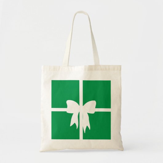 Groen Ingepakt Cadeau Tote Bag (Voorkant)