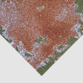 Groen inkepverf in geresterd metaal tissuepapier (Detail)