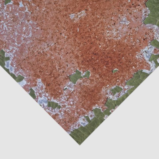 Groen inkepverf in geresterd metaal tissuepapier (Detail)