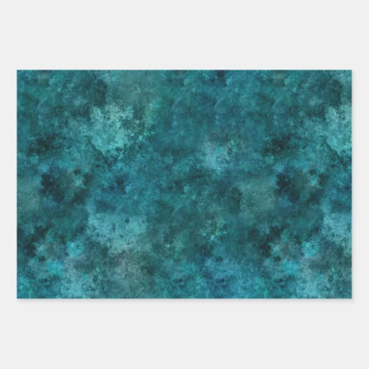 Groen inpakpapier Flat Sheet Set van 3 (Voorkant 3)