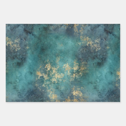 Groen inpakpapier Flat Sheet Set van 3 (Voorkant 2)