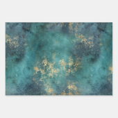 Groen inpakpapier Flat Sheet Set van 3 Vel (Voorkant 2)