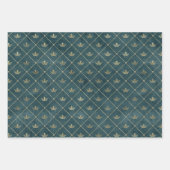 Groen inpakpapier Flat Sheet Set van 3 Vel (Voorkant)
