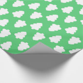 Groen inpakpapier met witte kerstboom (Hoek)