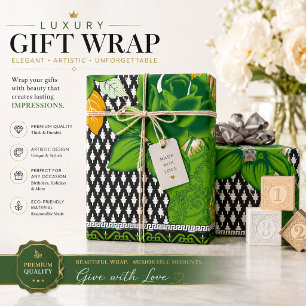 Groen Inpakpapier Ontwerperstijlen Gift-Read