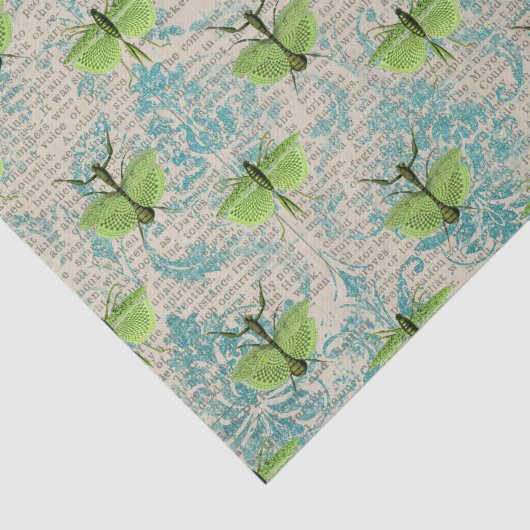 Groen insect tissuepapier (Detail)