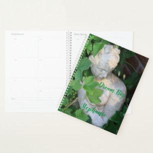 Groen Inspirerend Natuur Tuin Vrouw Standbeeld Planner