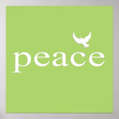 Groen Inspirerend vredescitaat Poster (Voorkant)