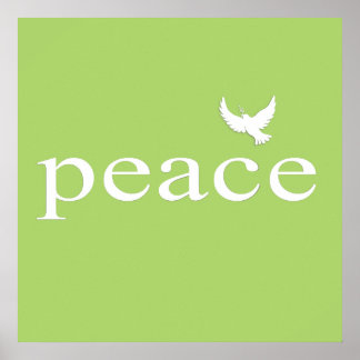 Groen Inspirerend vredescitaat Poster