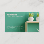 Groen interieur in moderne woonkamer visitekaartje (Achterkant)