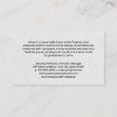 Groen investeringslogo | financieel adviseur visitekaartje (Achterkant)