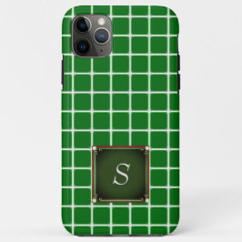 Groen iPhone Square Patroonmonogram Case-Mate iPhone Case