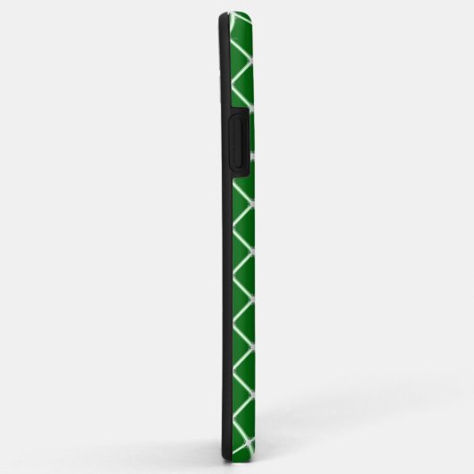 Groen iPhone Square Patroonmonogram Case-Mate iPhone Case (Achterkant/rechts)