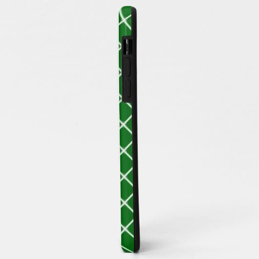 Groen iPhone Square Patroonmonogram Case-Mate iPhone Case (Achterkant/links)