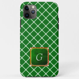 Groen iPhone Square Patroonmonogram Case-Mate iPhone Case