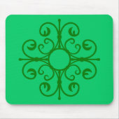  groen Ironwork op Green Mousepad Muismat (Voorkant)
