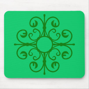  groen Ironwork op Green Mousepad Muismat