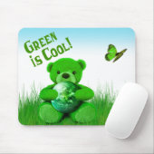 Groen is Cool. Mousepad Muismat (Met muis)