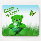 Groen is Cool. Mousepad Muismat (Voorkant)