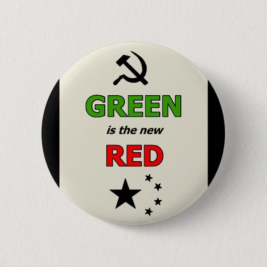Groen is de nieuwe rode pin ronde button 5,7 cm (Voorkant)