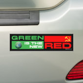 Groen is de nieuwe rood bumpersticker (Op auto)